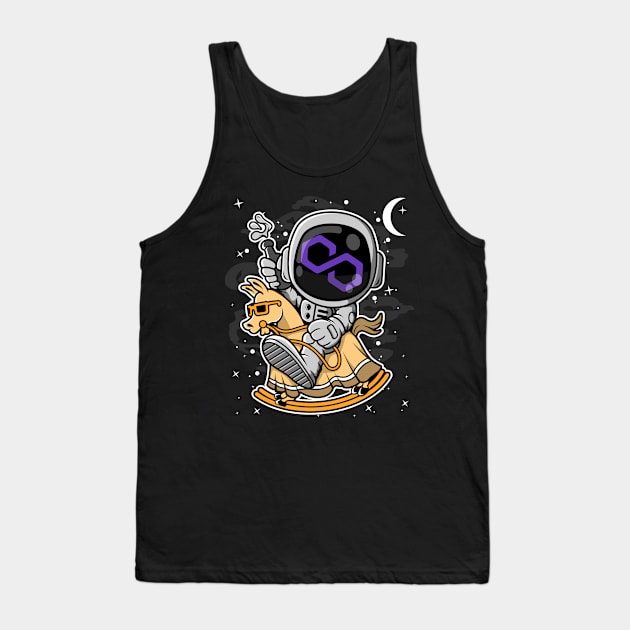 Astronaut Horse Polygon Matic Coin To The Moon Crypto Token Cryptocurrency Blockchain Wallet Birthday Gift For Men Women Kids Tank Top by Thingking About